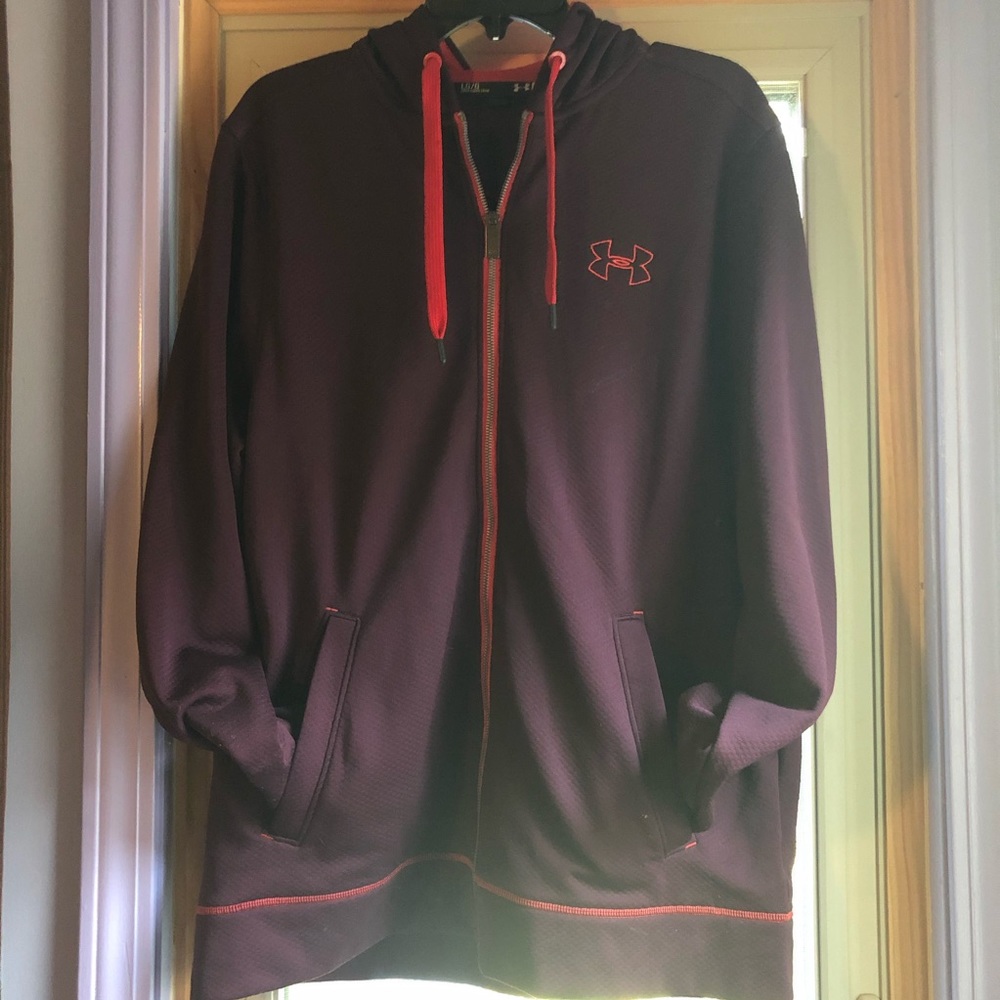 Under Armour maroon zip-up sweatshirt